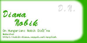diana nobik business card